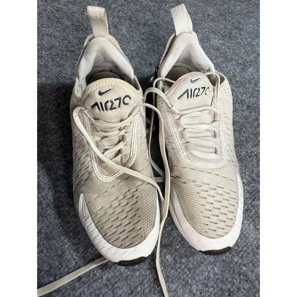 Nike Air Max 270 White Kids Sneakers Size 3.5Y Youth Shoes